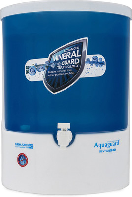 Aquaguard Reviva 8 L RO + UV + MTDS Water Purifier(White, Blue), Blue;white