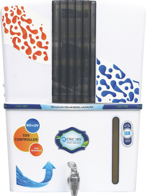 

Unicorn Jio R 10 L RO + UF Water Purifier(White, Black), Black;white
