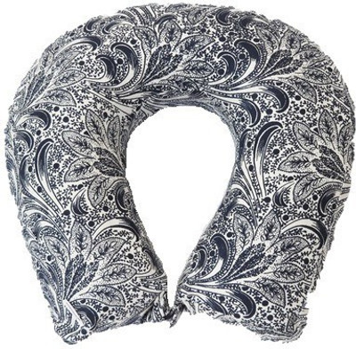 

Kanyoga Memory Foam Filling Printed Relaxing Travel Neck Pillow (29cm x 11cm x 9cm) Yoga Blocks(Blue Pack of 1), Print floral blue