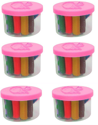 

INAAYA Clay for Kids, Non Toxic Clay for Kids Regular Playing Use, Set of 6, 45 Grams,