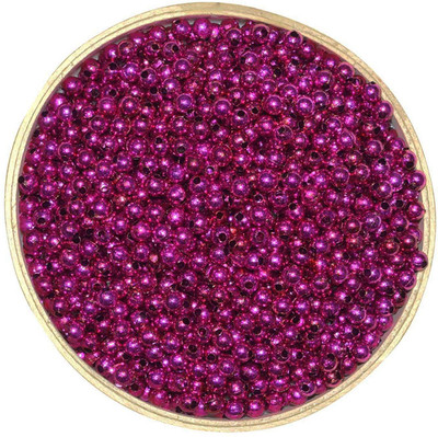 

AsianHobbyCrafts Colourful Shining Beads - Round, Size - 5 mm, quantity - 50 g :Pink