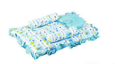

Baybee Jumbo Bed with Neck Pillow Crib Bolsters Crib Bedding(Fabric, Blue)