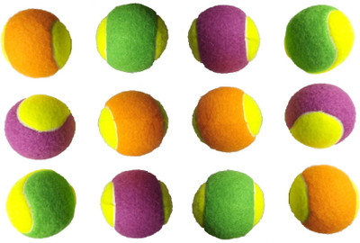 Tima Light Weight Cricket Tennis Ball Pack of 12 Cricket Tennis Ball Pack of 12, Multicolor Tima Cricket Balls