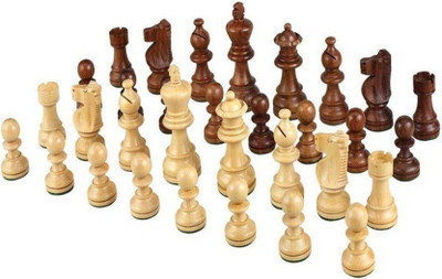 

SPORTSHOLIC 32 Pcs Wooden Chess Men Coins Set For All Chess Boards Board Game