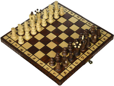 

QUINERGYS Chess Royal 30 European Wooden Handmade International Set 13 inch Chess Board(Brown)