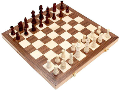 

QUINERGYS Inlaid Maple, Mahogany, and Sapele Wood Chess Board 15 inch Chess Board(Multicolor)