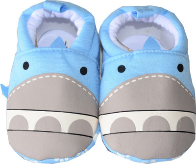 

kids happy bootie_baby_blue Booties(Toe to Heel Length - 13 cm Blue)