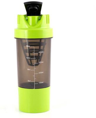 

renu wears Plastic Cyclone Gym Shaker Water Bottle, 500ml 350 Shaker(Pack of 1, Green)