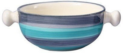 

caffeine Dining Nod Bowl Ceramic/Stoneware in Teal Illusion Stoneware Bowl(Blue, Pack of 1)
