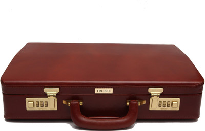 

TRU BLU Brief-case Large Briefcase - For Men & Women(Brown)