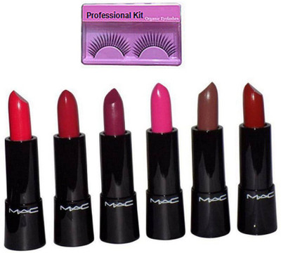 

Professional kit Eyelashes,Mac Retro Matte lipstick (set of 6)(Set of 7)
