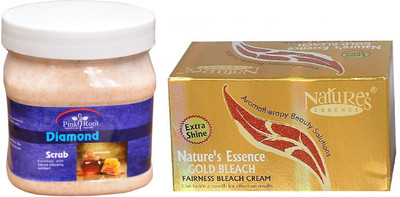 

Pink Root DIAMOND SCRUB 500ML WITH NATURE ESSENCE GOLD BLEACH(Set of 2)