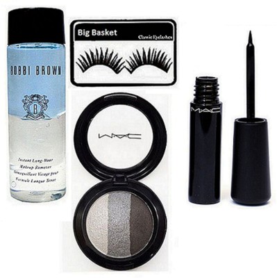 

big Basket Eyelashes, Eye shadow, Makeup Remover, Liquid Eyeliner(Set of 4)