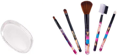 

Bueno Combo Of Makeup Brushes And Silicon Sponge(Set of 6)