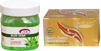 

Pink Root ALOE VERA SKIN PURIFYING GEL 500ML WITH NATURE ESSENCE GOLD BLEACH(Set of 2)