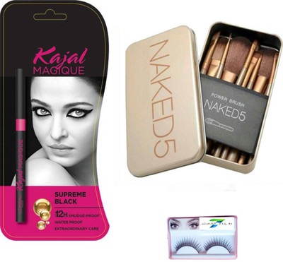 

SIRF TUM 7 EYELASHES,KAJAL SUPREME BLACK, 5 POWER BRUSH SET ( 14 )(Set of 14)