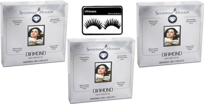 

Ultimate Eyelashes And Shahnaz Husain Daimond Facial kit Pack of 3(Set of 4)