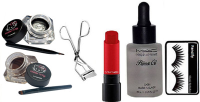 

Fancify Eyelashes With Mac Hello Kitty Two Eyeliner, Prep+prime Primer Oil, Liptensity Lipstick, Eyelashes Curler(Set of 5)