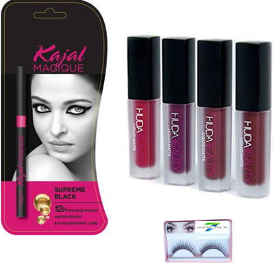 

SIRF TUM 7 SIRF TUM ,EYELASHES,HUDA BEAUTY RED EDATION,KAJAL MAGIQUE SUPREME BLACK SET (6)(Set of 6)