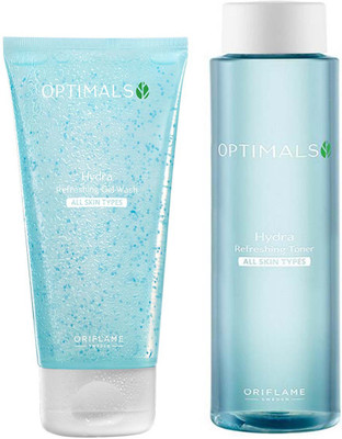 

Oriflame Sweden Optimals Hydra Cleansing Gel (150 ml) one Hydra Refreshing Toner All Skin types (200 ml)(Set of 2)