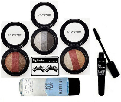 

big Basket Eyelashes, Eye shadow, Makeup Remover, 180 Warp Length Upward lash Mascara(Set of 6)