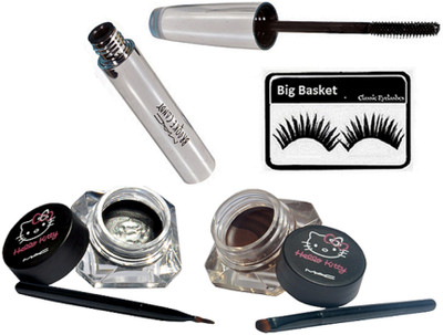 

big basket Eyelashes, Hello Kitty Two Way Balm Gel Eyeliner & Brooke Candy Mascara(Set of 3)