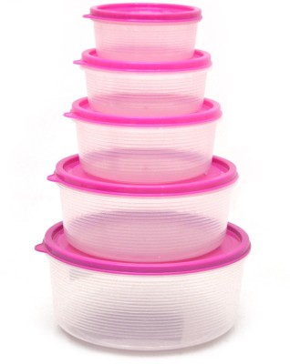 Ziasi Plastic Fridge Container  - 7000 ml(Pack of 5, Pink)