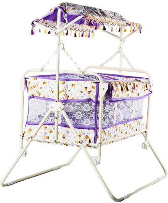 

Baybee 2 in 1 Baby Ultra Cradle Cot- New Born Baby Swing Cradle with Wheels(Blue)