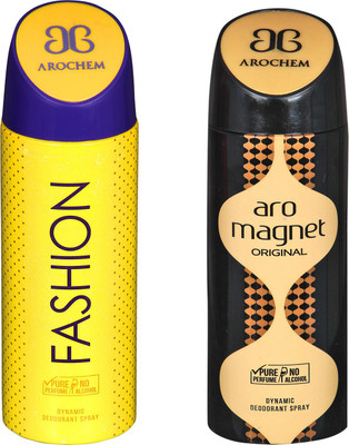 

AROCHEM FASHION AND ARO MAGNET DYNAMIC DEODORANT SPRAY COMBO Deodorant Spray - For Men & Women(200 ml, Pack of 2)