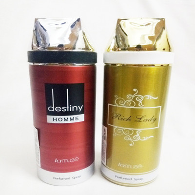 

LAMUSE DESTINY AND RICH LADY Perfume Body Spray - For Men & Women(400 ml, Pack of 2)