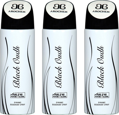 

arochem BLACK OUDH 3 PACK COMBO DYNAMIC DEODORANT SPRAY Deodorant Spray - For Men & Women(600 ml, Pack of 3)