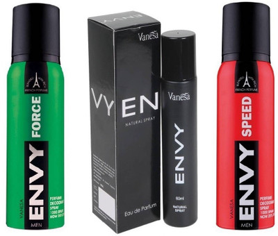 

Envy FORCE, MEN 60 ml & SPEED Deodorant Spray - For Men(300 ml, Pack of 3)