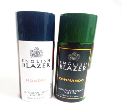 

ENGLISH BLAZER MONDAY AND COMMANDO Deodorant Spray - For Men(300 ml, Pack of 2)