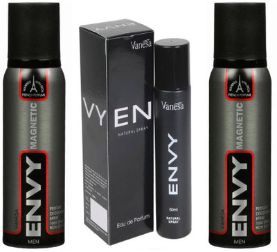 

Envy MAGNETIC 2PCS. & MEN 60 ML 1Pc. Deodorant Spray - For Men(300 ml, Pack of 3)