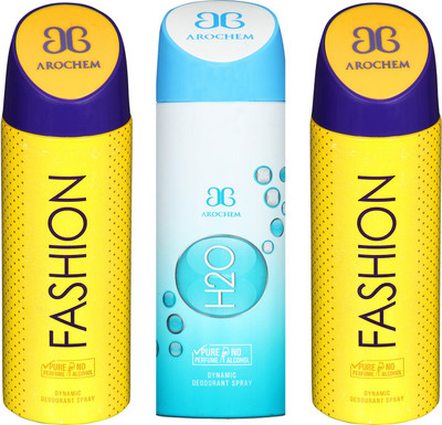 

arochem 1-1-9 DYAMIC DEODORANT SPRAY FOR DYNAMIC NO ALCOHOL 3 PACK 200 ML Deodorant Spray - For Men & Women(600 ml, Pack of 3)