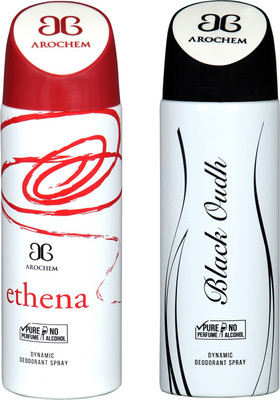 

AROCHEM ETHENA AND BLACK OUDH DYNAMIC DEODORANT SPRAY COMBO Deodorant Spray - For Men & Women(200 ml, Pack of 2)