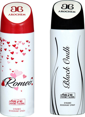

arochem COMBO ROMEO & BLACK OUDH DYNAMIC DEODORANT SPRAY Body Spray - For Men & Women(400 ml, Pack of 2)