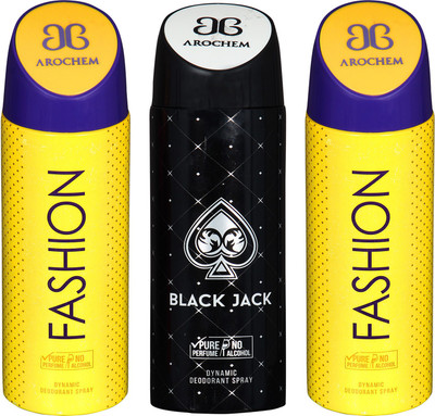 

arochem 1-1-6 DYNAMIC DEODORANT SPRAY FOR DYNAMIC NO ALCOHOL 3 PACK 200 ML Deodorant Spray - For Men & Women(600 ml, Pack of 3)
