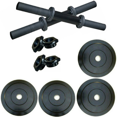 

APS | 1kg x 4 PVC Plates and 2 x pvc Plastic Dumbbell Rods Adjustable Dumbbell(2.5 kg)