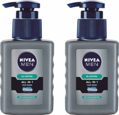 

Nivea All In One Oil Contorl Face Pack Of 2 (150 ml) Face Wash(150 ml)