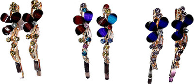 

Proplady Partywear (Set of 6 pieces) Stylish Rhinestone Metal Hair Clips for Girls & Women|Wedding Hair Accessories|Designer Hair Clip, Hair Pin, Tic Tac Clip, Hair Accessory Set(Multicolor)
