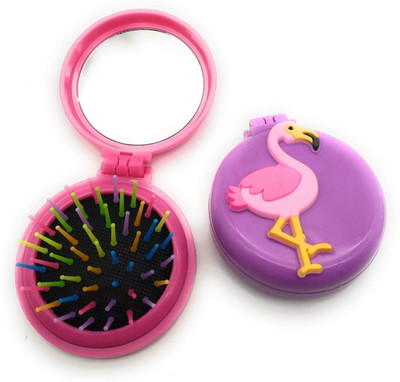 

Satyam Kraft Designer Kids Folding Hair Comb ( Pack of 2 ) Gift for Kids,Cartoon Comb with Mirror