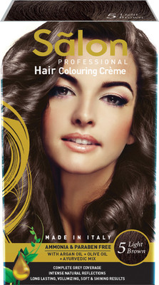 

salon PROFESSIONAL HAIR COLOURING CREME -LIGHT BROWN Hair Color(Light Brown)