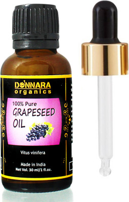 Donnara Organics 100% Pure & Natural Grapeseed oil(30 ml) Hair Oil(30 ml)