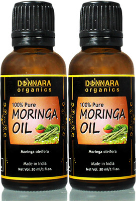 

Donnara Organics 100% Pure & Natural Moringa oil Combo pack of 2 bottles of 30 ml(60 ml) Hair Oil(60 ml)