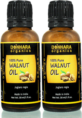 

Donnara Organics 100% Pure & Natural Walnut oil Combo pack of 2 bottles of 30 ml(60 ml) Hair Oil(60 ml)