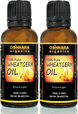 

Donnara Organics 100% Pure & Natural Wheatgerm oil Combo pack of 2 bottles of 30 ml(60 ml) Hair Oil(60 ml)