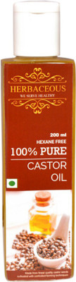 

HERBACEOUS 100% Pure (Hexane Free) Cold-Pressed Castor Oil Hair Oil(200 ml)