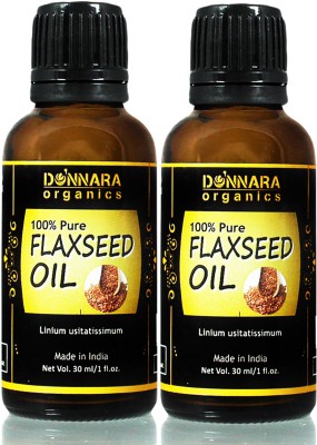 

Donnara Organics 100% Pure & Natural Flaxseed oil Combo pack of 2 bottles of 30 ml(60 ml) Hair Oil(60 ml)