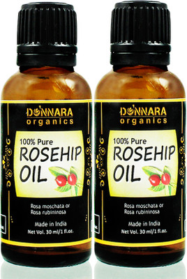 

Donnara Organics 100% Pure & Natural Rosehip oil Combo pack of 2 bottles of 30 ml(60 ml) Hair Oil(60 ml)